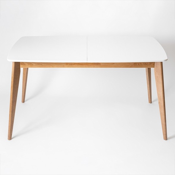 Стол раскладной Пегас classic+  1200(+350)*750, Дуб натуральный/Белая эмаль оптом