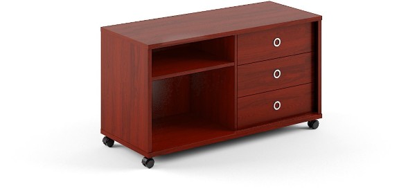 Тумба мобильная B 202 Бургунди 1200х500х660 оптом