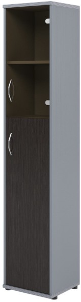 Шкаф колонка комбинированная СУ-1.7(R) Венге/Металлик 406*365*1975 оптом