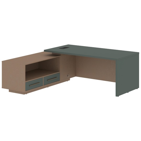 Стол руководителя с тумбой VCT 2119(L) 2100х1900х750 VELION оптом