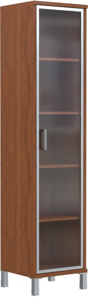 Шкаф-колонка высокая со стеклянной дверью в AL-рамке B 431.8 Орех Гарда 475х450х2054 оптом