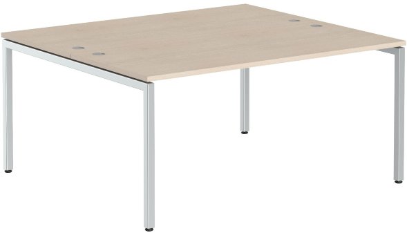 Стол 2-х местный XWST 1614 Бук Тиара/Алюминий 1600х1400х750 оптом