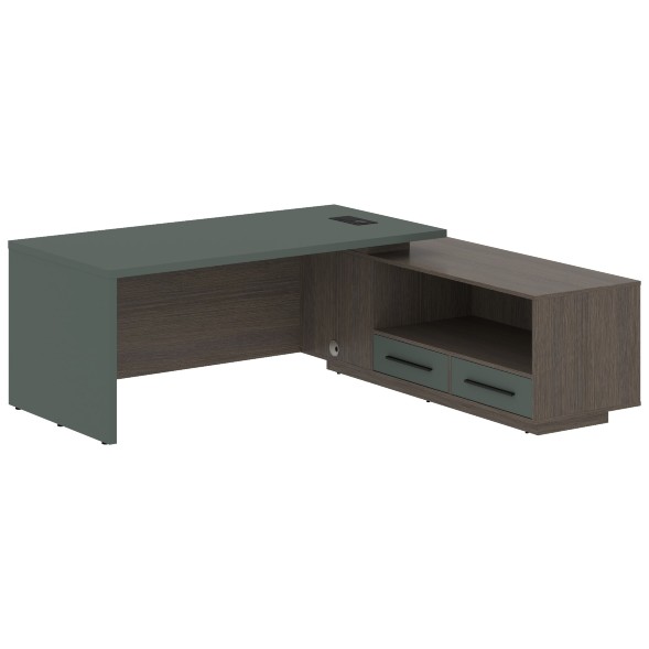 Стол руководителя с тумбой VCT 2119(R) 2100х1900х750 VELION оптом