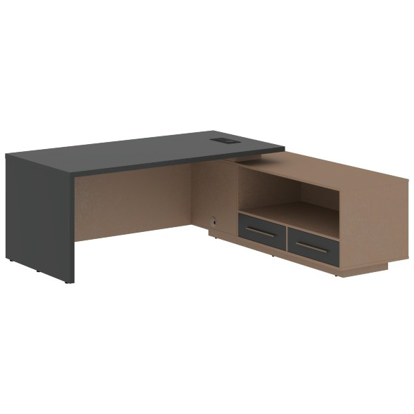 Стол руководителя с тумбой VCT 2119(R) 2100х1900х750 VELION оптом