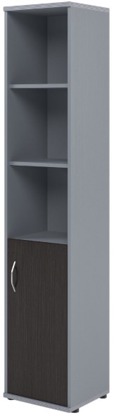 Шкаф колонка с глухой малой дверью СУ-1.1(R) Венге/Металлик 406*365*1975 оптом