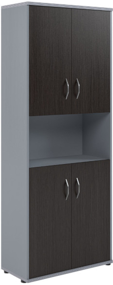 Шкаф с двумя комплектами глухих малых дверей СТ-1.5 Венге/Металлик 770*365*1975 оптом