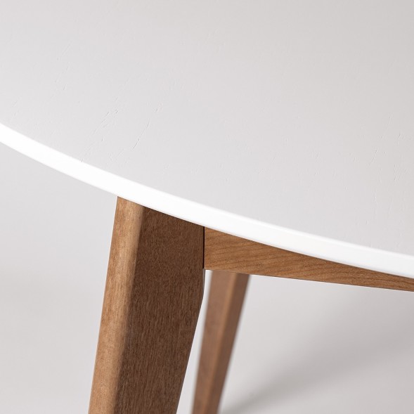 Стол раскладной Орион Plus 1000(+300), Дуб натуральный/Белая эмаль оптом