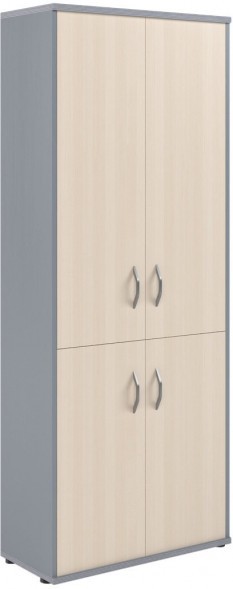 Шкаф с глухими средними и малыми дверми СТ-1.3 Клен/Металлик 770*365*1975 оптом