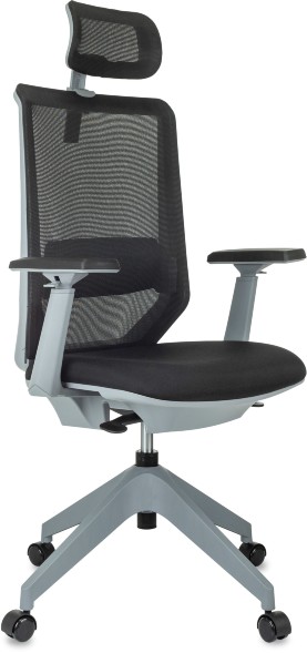 Кресло руководителя Бюрократ MC-G611NL-H черный Elastic-102 с подголов. крестов.4-луч. пластик пластик серый оптом