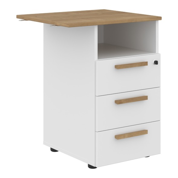 Тумба приставная FLC-3D.2A Белый премиум 570х504х733 FORTA оптом