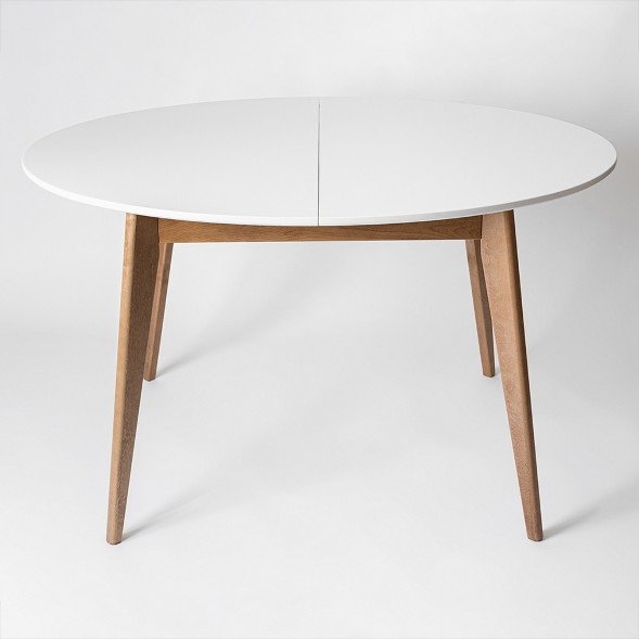 Стол раскладной Орион Plus 1000(+300), Дуб натуральный/Белая шпон оптом