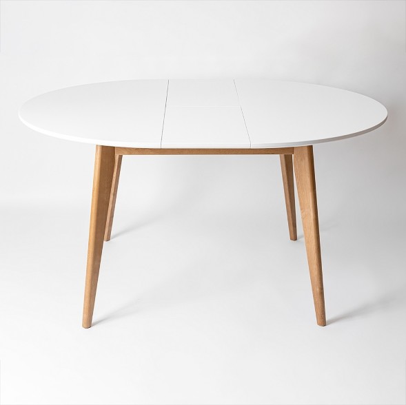 Стол раскладной Орион Plus 1000(+300), Дуб натуральный/Белая шпон оптом