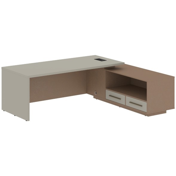 Стол руководителя с тумбой VCT 2319(R) 2300х1900х750 VELION оптом