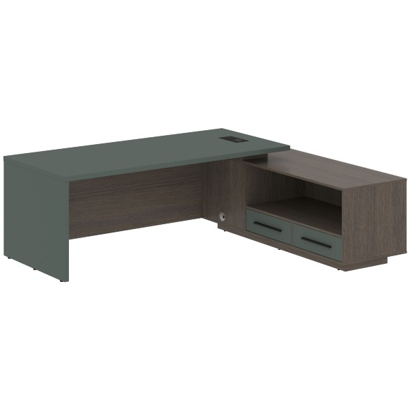 Стол руководителя с тумбой VCT 2319(R) 2300х1900х750 VELION оптом