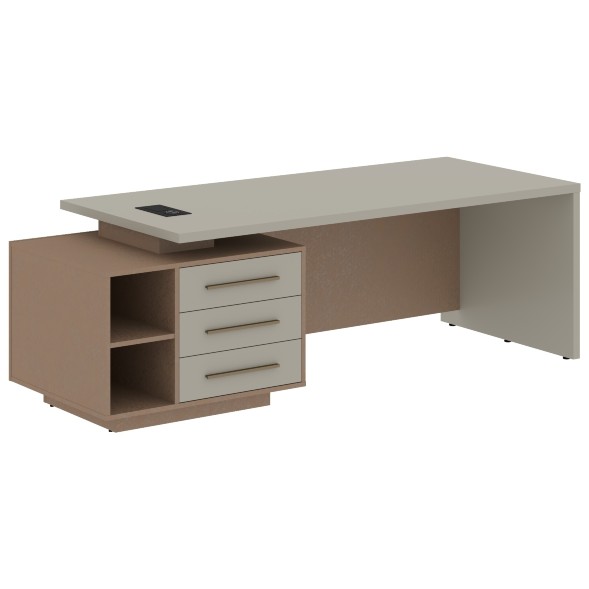 Стол руководителя с тумбой VCT 2390(L) 2300х900х750 VELION оптом