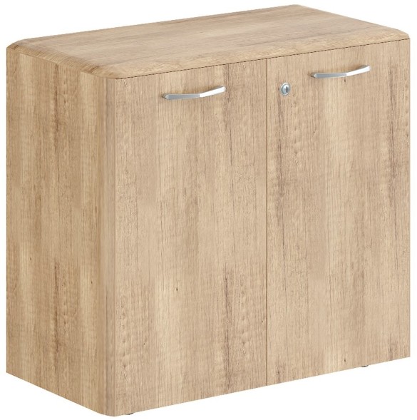 Шкаф низкий с замком в глухих малых дверях и обвязкой DLC 85.1(Z) Дуб Каньон 892х470х815 оптом